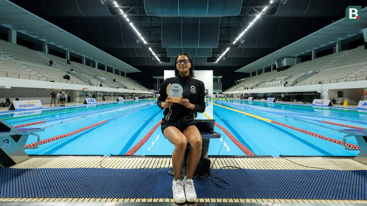 Foto: Aksi Mempesona Adelia Chantika di Kejurnas Akuatik 2026, Pecah Rekor Nasional dan Jadi Perenang Putri Terbaik KU 2