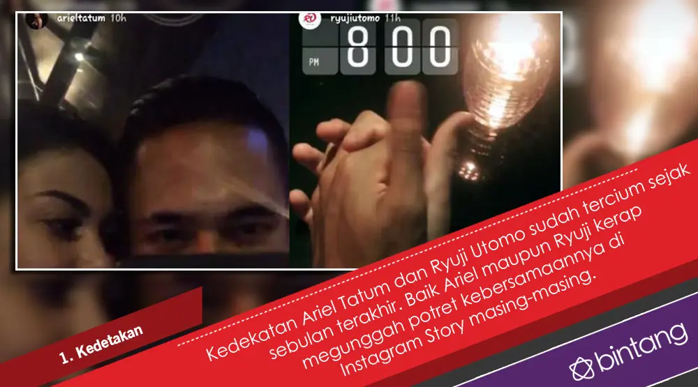 Romansa Ariel Tatum dan Ryuji Utomo yang Bikin Patah Hati. (Foto: Instagram/arieltatum dan ryujiutomo, Desain: Nurman Abdul Hakim/Bintang.com)
