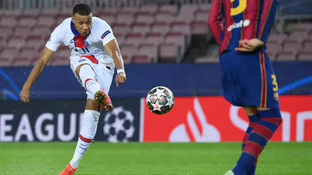 FOTO: 5 Pemain yang Paling Ngebut di Pentas Liga Champions Musim Ini - Kylian Mbappe