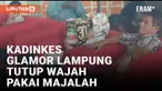Penuhi Panggilan KPK, Kadinkes Lampung Reihana Tutupi Wajah Pakai Majalah