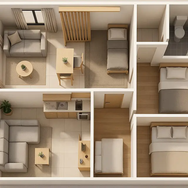 10 Gambar Desain Rumah Tipe 36 dengan 3 Kamar Tidur, Solusi Cerdas Buat Ruang Keluarga Tambah Lega