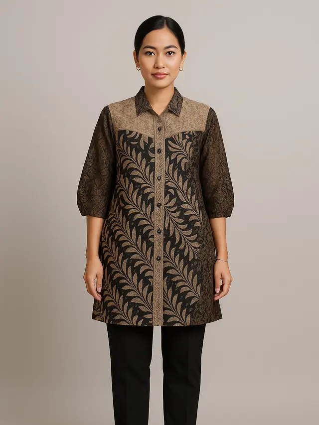 Tunik Batik Kombinasi Brokat (Foto: ChatGPT)