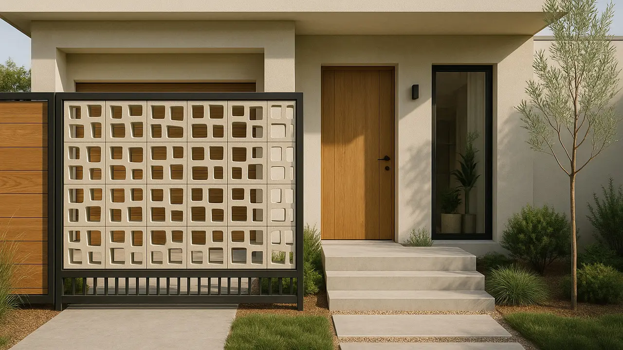 Desain Rumah dengan Dinding Roster Minimalis