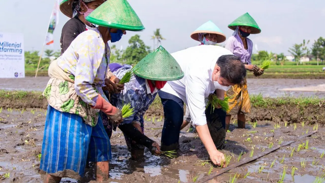 Airlangga Hartarto Ingin Tingkatkan Produktivitas Lewat Smart Farming Petani Milenial