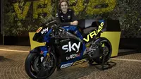 Livery motor SKY Italia VR46 yang akan digunakan Luca Marini untuk MotoGP 2021. (Twitter/Sky Racing Team VR46)