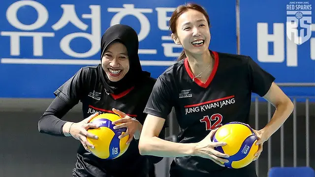 Foto: Megawati Dikelilingi 8 Bidadari Cantik di Red Sparks, Ini Dia Aksi-aksinya di Liga Bola Voli Putri Korea Selatan