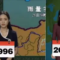 Wajah pembaca berita cuaca ini disebut tak ada bedanya sejak delapan tahun lalu. (Sumber Foto: NextShark)