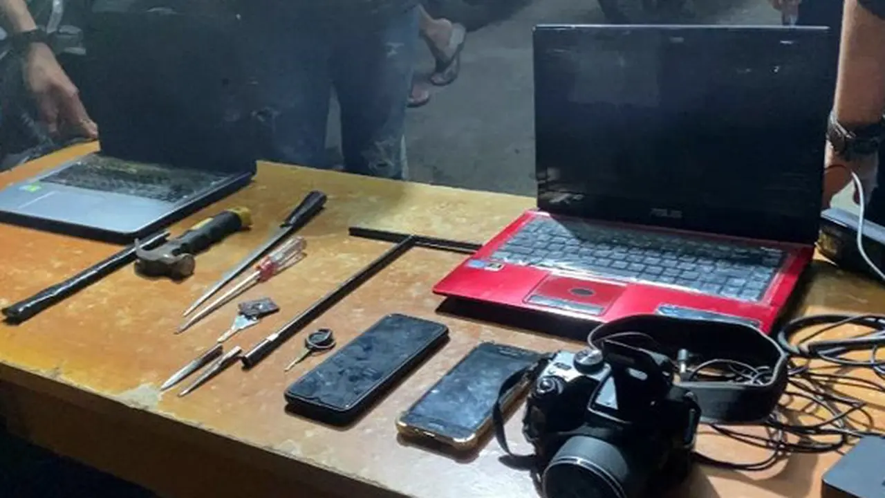 Barang bukti yang berhasil diamankan dari warga Manado residivis sejumlah kasus pencurian.