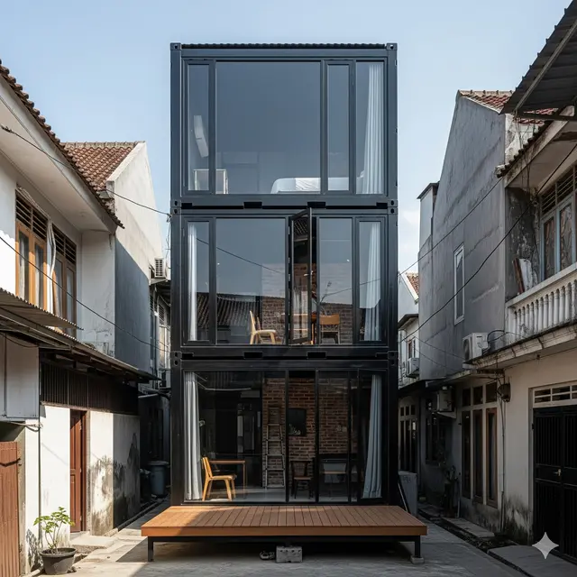 Desain Rumah Kecil di Pemukiman Padat Penduduk