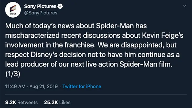 Sony berpisah dengan Marvel