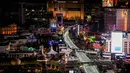 Balap Formula 1 GP Las Vegas 2024 akan digelar di Sirkuit Las Vegas Strip, Nevada, pada 22-24 November 2024. Tampak dalam foto,  Charles Leclerc dari Monako mengemudikan Ferrari SF-24 di lintasan saat latihan menjelang Grand Prix F1 Las Vegas di Sirkuit Las Vegas Strip pada 21 November 2024 di Las Vegas, Nevada.   (CLIVE MASON/Getty Images North America/Getty Images via AFP)