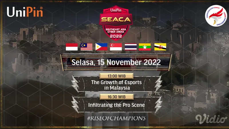 Tebesar di Asia Tenggara! Tonton Live Streaming UniPin SEACA Major 2022 di Vidio 15-23 November