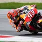 Pembalap Repsol Honda, Marc Marquez sukses merebut pole position pada kualifikasi MotoGP Austria 2017 di Sirkuit Spielberg. (Jure Makovec / AFP)