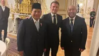 Prabowo dan putranya Didit Hediprasetyo temui Presiden Prancis Emmanuel Macron jelang pembukaan Olimpiade Paris 2024. (dok. Instagram @prabowo/https://www.instagram.com/p/C918QMgyyRi/)