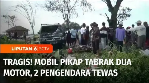 VIDEO: Kecelakaan Maut di Klaten: Mobil Pikap Tabrak Dua Sepeda Motor, Dua Pemotor Tewas