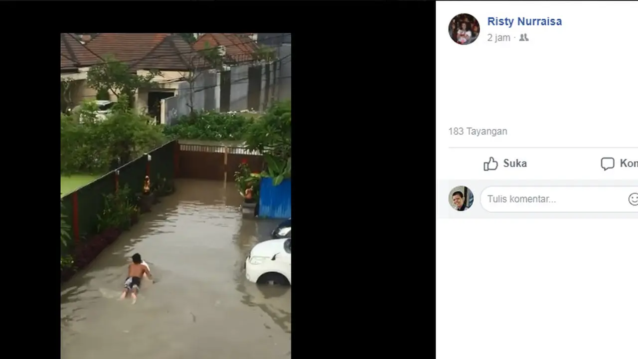 Video Lucu Saat Banjir Bali
