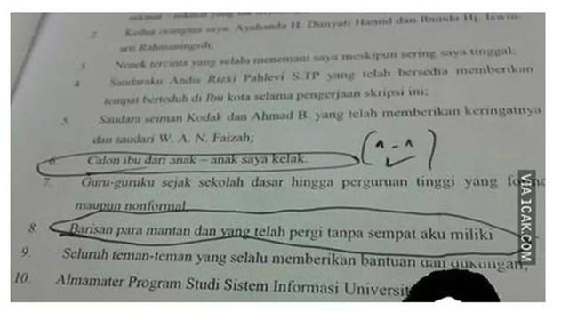 8 Potret Tulisan di Lembar Persembahan Skripsi Ini Bikin Geleng Kepala