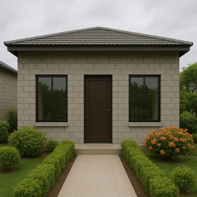 Model Rumah Sederhana Minimalis dari Batako Tanpa Plester 1 Lantai