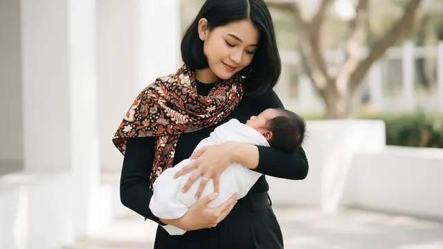 Outfit Ibu Gendong Anak