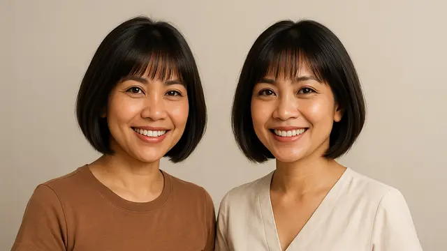 Model Bob dan Lob Potongan Rambut Modern untuk Ibu-ibu Stylish di 2025/AI