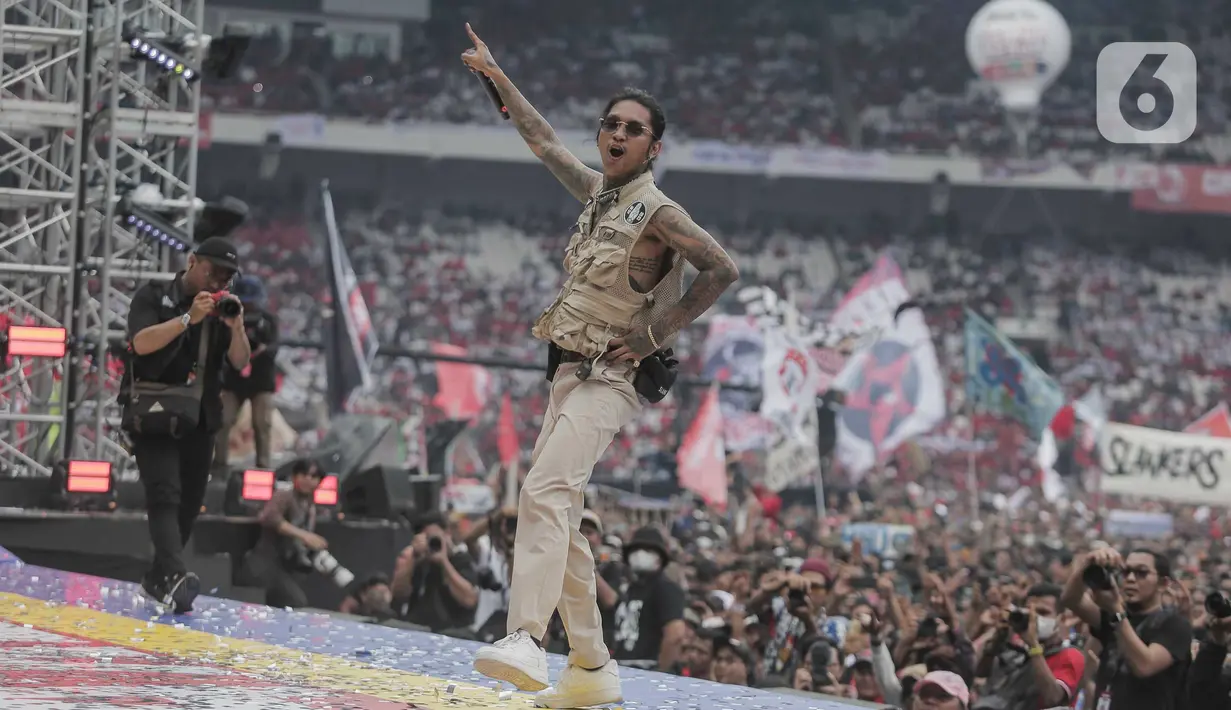 Acara tersebut dimeriahkan dengan penampilan sejumlah musisi Indonesia. (Liputan6.com/Angga Yuniar)