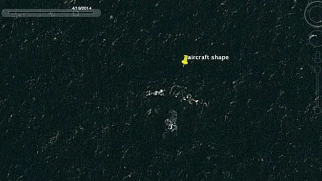 Penampakan diduga MH370 via Google Earth. (Google Earth)