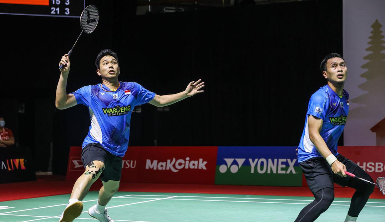 Dengan demikian, wakil ganda putra di Indonesia Masters 2021 tersisa Pramudya Kusumawardana/Yeremia Erich Yoche Yacob Rambitan dan Kevin Sanjaya Sukamuljo/Marcus Fernaldi Gideon. (Badminton Photo/Erika Sawauchi)