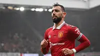 Gelandang Manchester United, Bruno Fernandes. (Bola.com/Dok.Oli SCARFF / AFP).