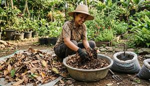 Cara Bikin Media Tanam dari Daun Kering Tanpa Beli Pupuk