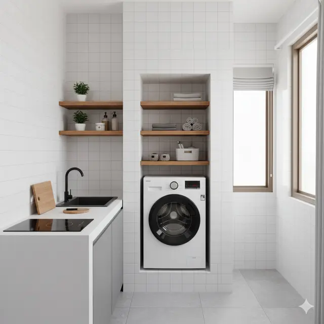 Model Dapur Rumah Kombinasi  Ruang Laundry