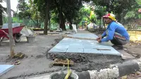 Pemkot Bogor akui pengurangan Ruang Terbuka Hijau sebagai dampak pembangunan pedestrian di seputar Kebun Raya Bogor (Liputan6.com/Achmad Sudarno)