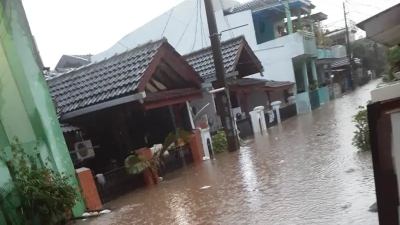 Banjir di Perumahan Duta Kranji, Bekasi