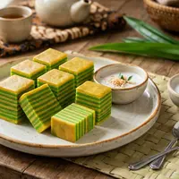 Resep Kue Putri Kandis Khas Jambi dengan Lapisan Warna Menarik. Foto: AI Generated