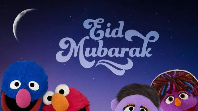 Ucapan selamat Ramadan dan Idulfitri 1443 H dari Sesame Street. (Twitter/ sesamestreet)