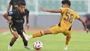 Bhayangkara FC vs Borneo FC di BRI Super League 2025/2026. (X Borneo FC)