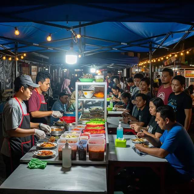 Model Warung Pecel Lele Terpal Sederhana (Gemini AI)