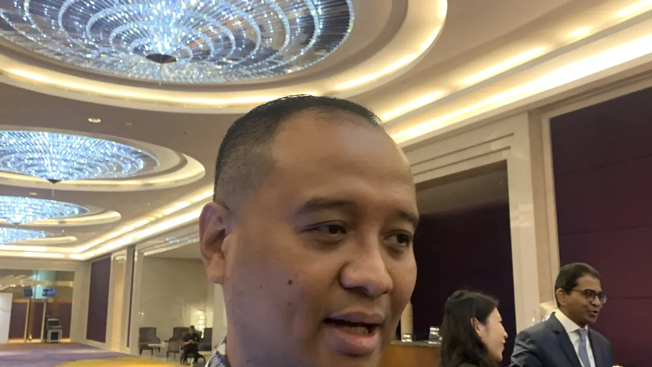 Deputi Bidang Pendanaan dan Investasi Otorita IKN, Agung Wicaksono, di Raffles Jakarta, Kamis (21/9/2023).(Tasha/Liputan6.com)