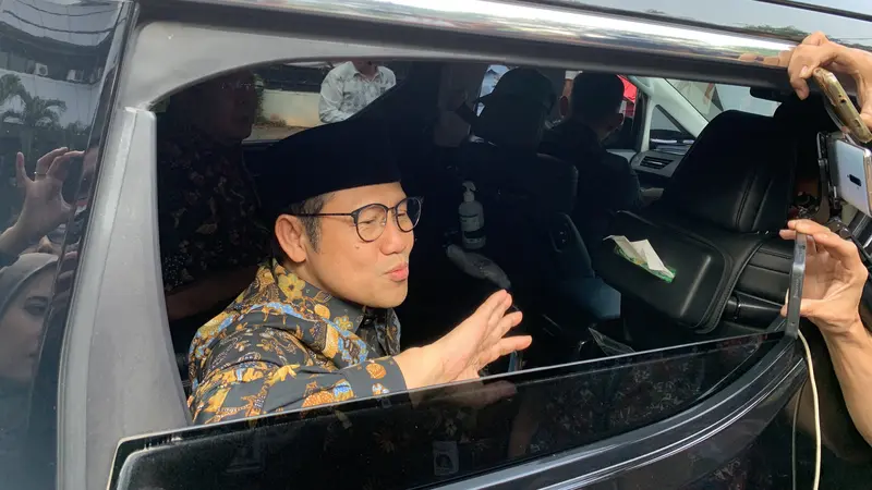 Ketua Umum PKB Muhaimin Iskandar (Cak Imin) saat mendatangi kediaman Wakil Presiden Ma’ruf Amin.