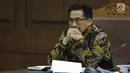 Terdakwa dugaan suap/gratifikasi terkait kerjasama pengangkutan dengan PT HTK yang juga anggota komisi VI DPR RI, Bowo Sidik Pangarso saat sidang lanjutan di Pengadilan Tipikor, Jakarta, Rabu (20/8/2019). Sidang mendengar keterangan saksi-saksi. (Liputan6.com/Helmi Fithriansyah)