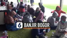 Banjir bandang yang terjadi di kawasan Gunung Mas, Kabupaten Bogor, Jawa Barat, membuat ratusan warga mengungsi. Mereka khawatir akan terjadi banjir susulan.