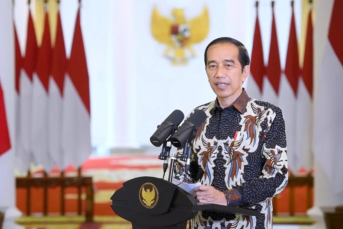 Jokowi saat menyampaikan sambutan dalam Perayaan Natal Nasional 2020 (Istimewa)