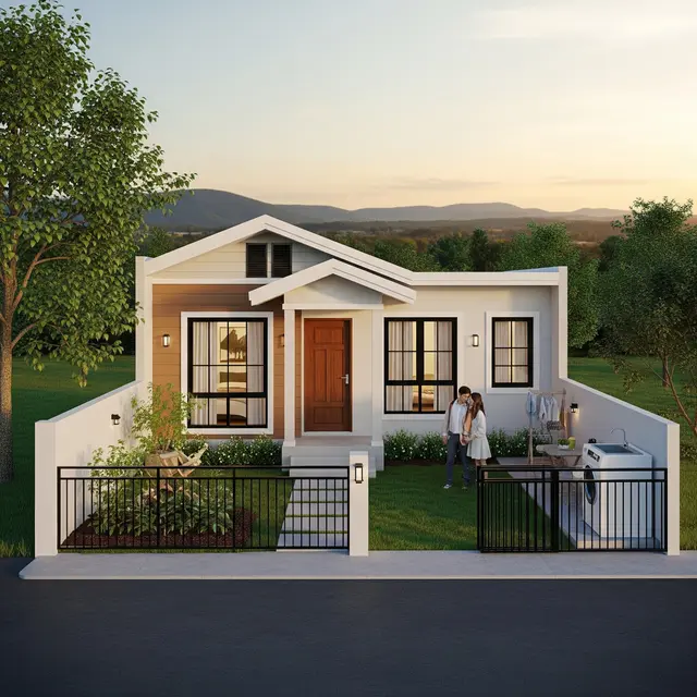 Desain Rumah Tipe 36 di Desa yang Nyaman untuk Pasangan Baru dengan Budget Terbatas (Image by Gemini AI)