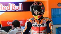 Pembalap Repsol Honda, Marc Marquez mulai menatap MotoGP Belanda 2018 di Sirkuit Assen. (Twitter/Repsol Honda Team)