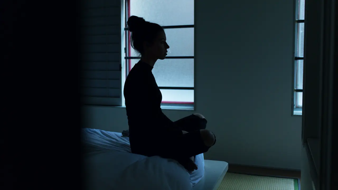 Woman on the bed