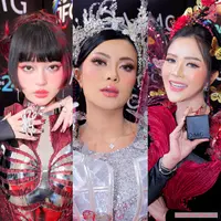 Bella Bonita, Indah Kus, dan Hanum Mega curi perhatian saat di panggung Jember Fashion Carnaval 2026. Ketiganya hadir dengan riasan yang menonjolkan karakter masing-masing, berpadu dengan kostum karnaval yang spektakuler. [OMG]