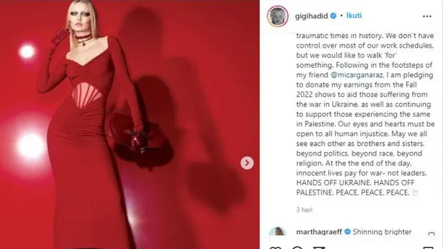 Hapus Kata Palestina di Unggahan Gig Hadid, Vogue Banjir Kecaman