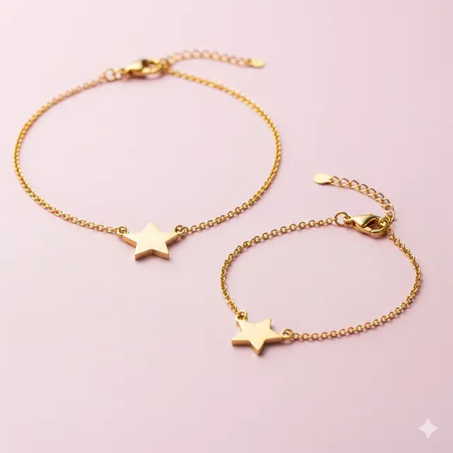 Model Gelang Emas Couple Ibu dan Anak Perempuan. gemini
