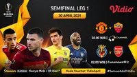 Streaming Liga Europa Babak Semifinal Leg Pertama di Vidio. (Sumber : dok. vidio.com)