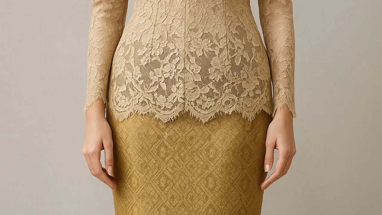 Model Bawahan Kebaya Brokat yang Timeless (Foto: ChatGPT)
