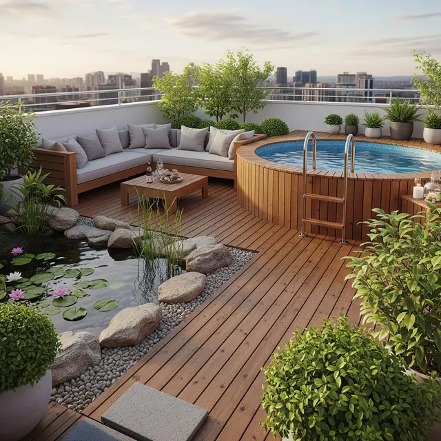 Desain Teras Rooftop Kecil Sebagai Spot Nongkrong